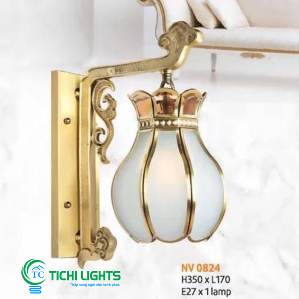  Đèn vách đồng L170 x H350, E27 x 1 lamp NV 0824 