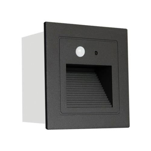  Đèn âm trần cầu thang Vuông cảm biến COB 2W-IP65, Ø88*W50 Khoét Lỗ Ø70 