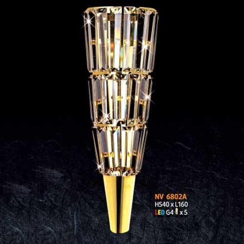  Đèn vách pha lê L160 x H540, Led G4 x 5 NV 6802A 