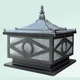  Đèn trụ cổng vuông nhôm đúc E27, Ø400 x H350 NVT 404 