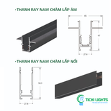  Thanh ray nam châm âm Gs Lighting 2m 