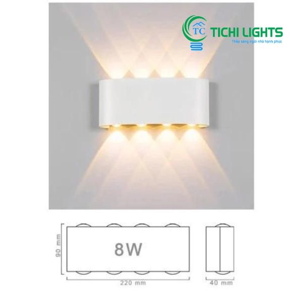  Đèn tường hiện đại VNT2222-4 Trắng 