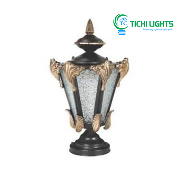  Đèn trụ cổng vuông E27, Ø160 x H380 NVT 353B 