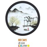  Đèn vách tranh tròn led 24W Ø240, ánh sáng vàng NV 341 