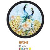 Đèn vách tranh tròn led 24W Ø240, ánh sáng vàng NV 345 