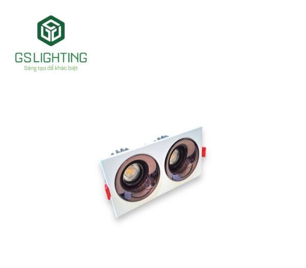  Đèn âm trần Luxury vuông đôi 7w Gs Lighting 