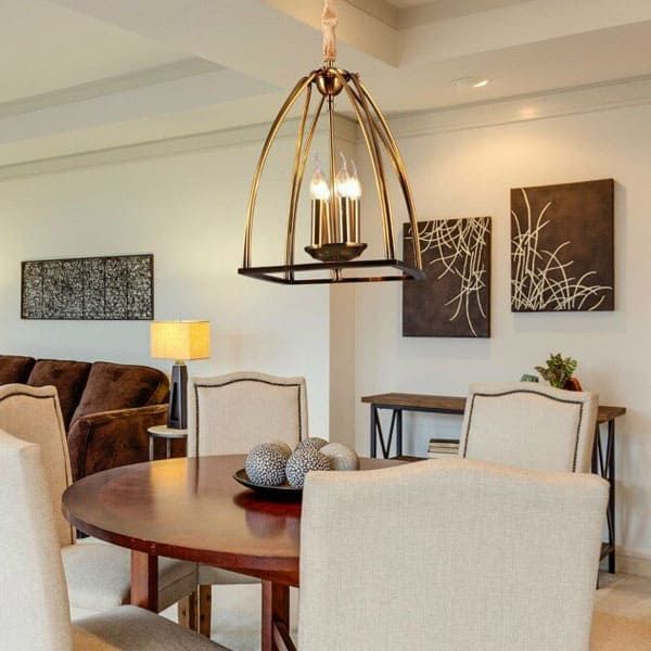  Đèn trang trí thả đồng TD03 W420*H500 