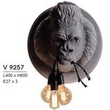 Đèn Vách Cổ Đầu King Kong L400*H600-E27*3 màu xám V 9257 