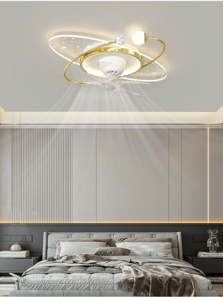  Đèn quạt trần trang trí dải ngân hà LXBD097-Vàng 