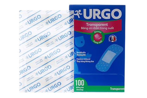  Băng cá nhân urgo trong suốt urgo transparent (h/100 miếng) 