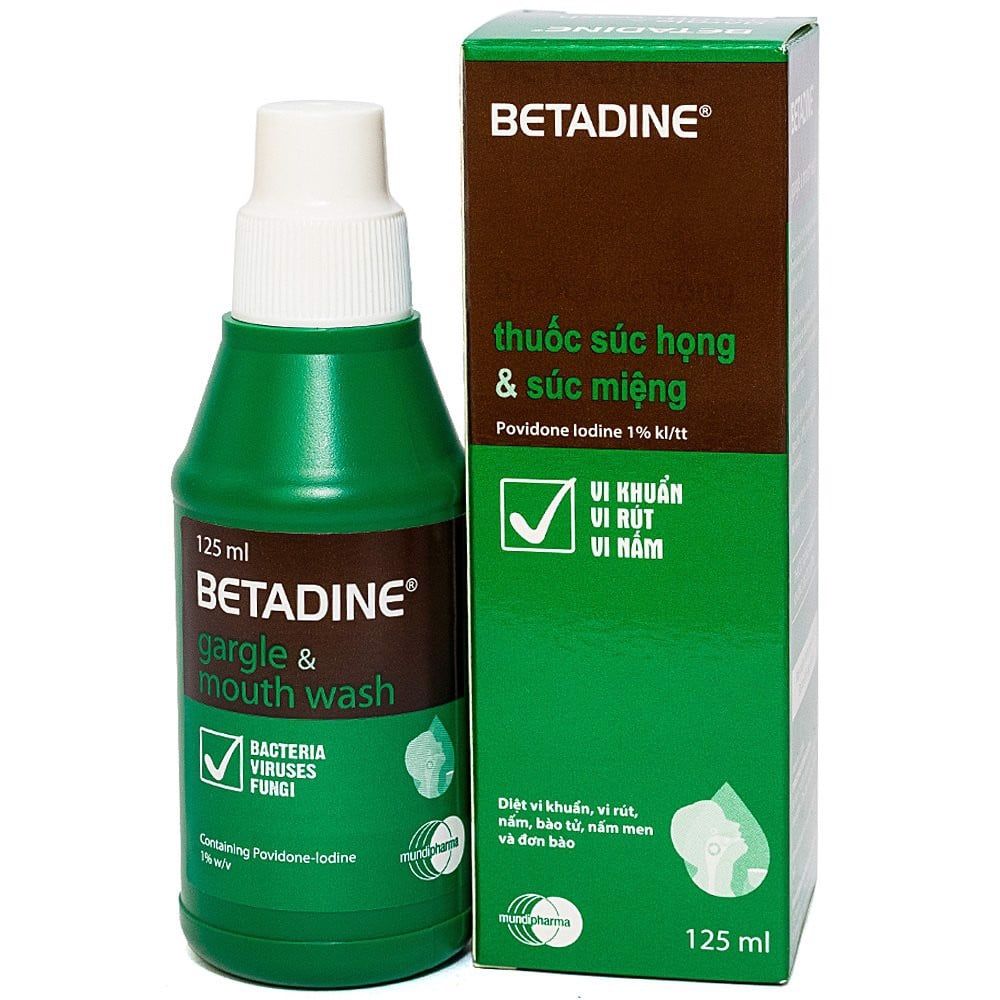  Betadine súc miệng gargle mouth washe - mundipharma 125ml 
