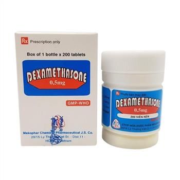  Dexamethasone 0.5mg có vỏ hộp Mekophar 