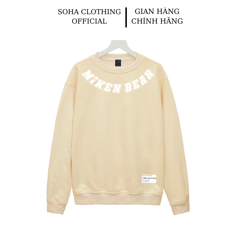  Áo nỉ sweater nam nữ form rộng vải nỉ bông dày dặn phong cách Ulzzang Miken Bear - SoHa Clothing 