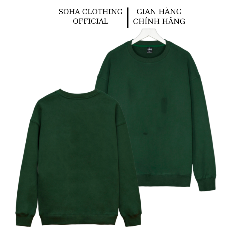  Áo nỉ sweater nam nữ form rộng vải nỉ bông dày dặn phong cách Ulzzang Kansas - SoHa Clothing 