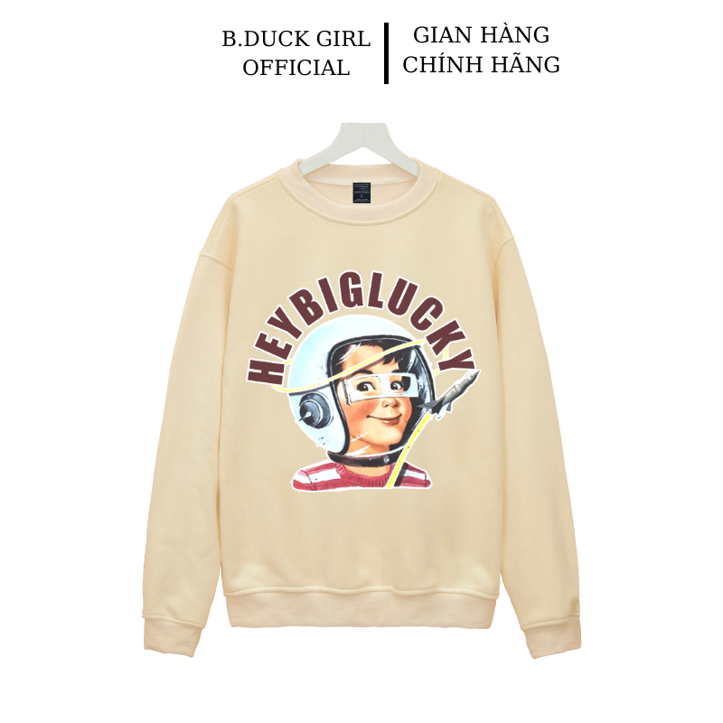  Áo nỉ sweater nam nữ form rộng vải nỉ bông dày dặn phong cách Ulzzang Heybing googluck - SoHa Clothing 