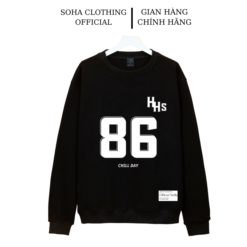  Áo nỉ sweater nam nữ form rộng vải nỉ bông dày dặn phong cách Ulzzang Tranger 86 - SoHa Clothing 