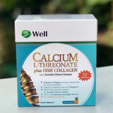 Thực phẩm bổ sung Canxi & Collagen Calcium L – Threonate Plus Fish Collagen and Acerola Cherry Extract Pineapple Flavour