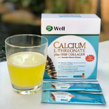 Thực phẩm bổ sung Canxi & Collagen Calcium L – Threonate Plus Fish Collagen and Acerola Cherry Extract Pineapple Flavour