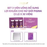 Set 3 Viên uống bổ sung lợi khuẩn cho nữ giới Pigina (3 lọ x 30 viên)