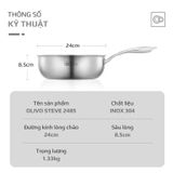 Chảo inox Olivo Steve 2485