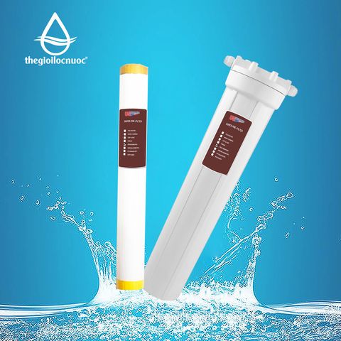 Bộ lọc xử lý sắt USTopwater 20 inches gầy, Model: Fera-25-AS, Công suất 400 lít/giờ, Vỏ nhựa