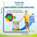 Sữa non tổ yến Papamilk Height & Gain giúp tăng cân tăng chiều cao cho Trẻ từ 1-19 tuổi - Lon 830G