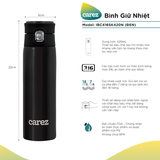 Bình giữ nhiệt CAREZ IBC416SK420N 420ml màu đen