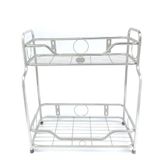  Kệ gia vị cầu thang INOX 2 tầng 