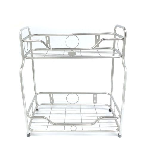  Kệ gia vị cầu thang INOX 2 tầng 