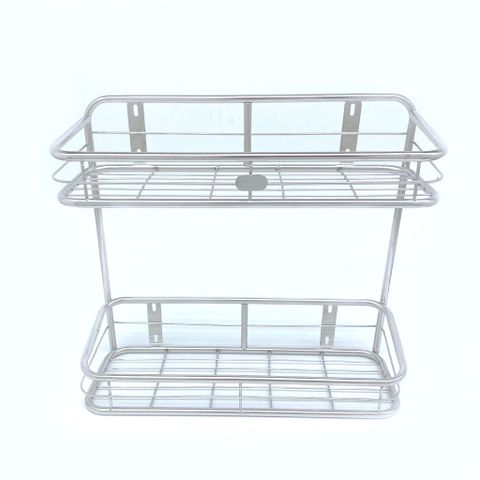  Kệ đựng gia vị nhà bếp INOX 2 tầng 