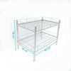  Kệ chén bát INOX 304 2 tầng 38x60x46 cm dụng cụ nhà bếp tiện lợi 