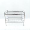  Kệ chén bát INOX 304 2 tầng 38x60x46 cm dụng cụ nhà bếp tiện lợi 