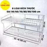  Kệ treo INOX 304 cao cấp 2 tầng, kệ úp chén bát đĩa, dụng cụ nhà bếp tiện dụng 