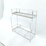  Kệ gia vị INOX Đặc cao cấp sáng bóng, thiết kế cầu thang 2 tầng 