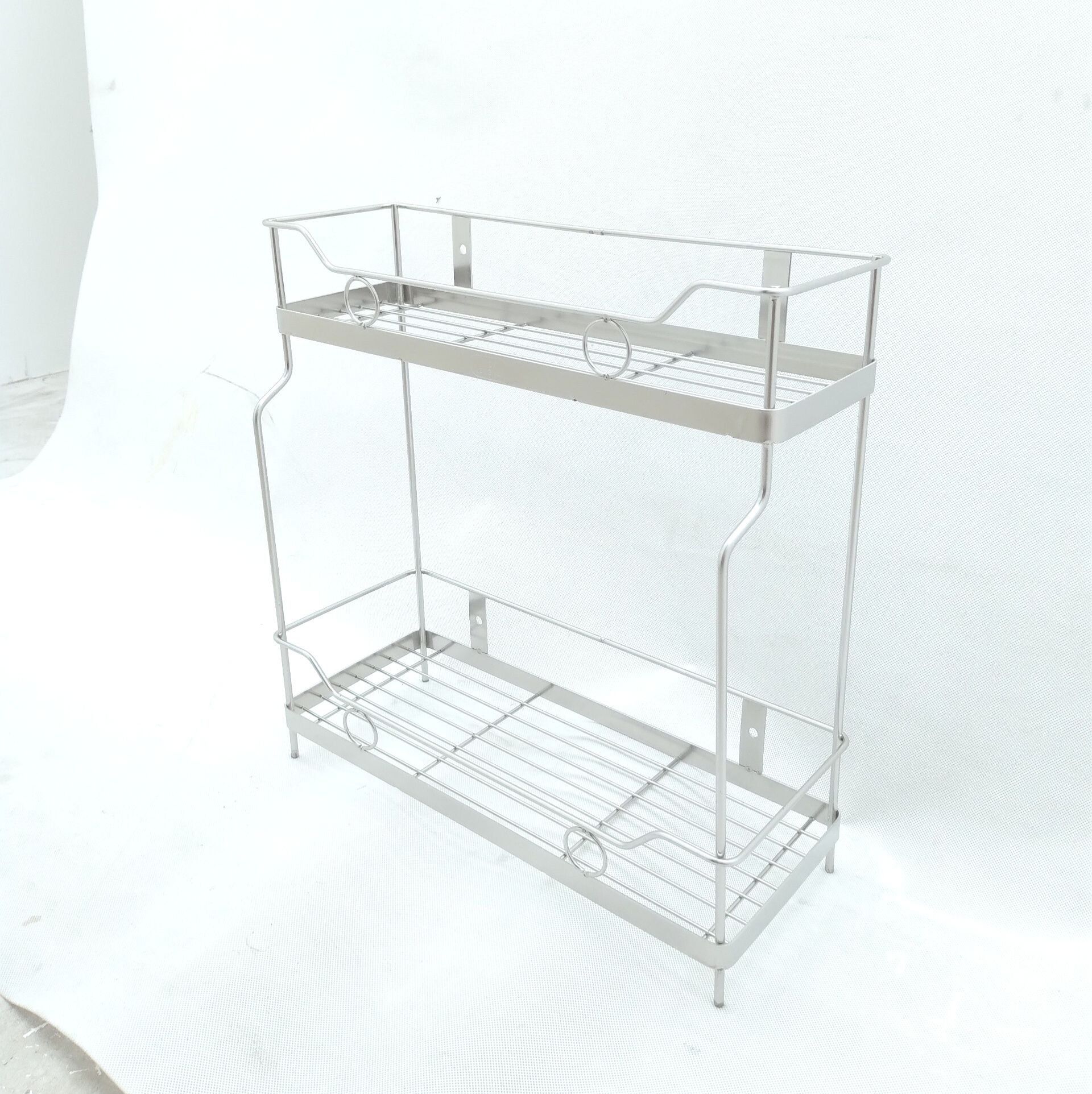  Kệ gia vị INOX Đặc cao cấp sáng bóng, thiết kế cầu thang 2 tầng 