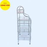  Kệ bếp INOX cao cấp cầu thang cong 3 tầng (40x60cm) kệ úp chén bát đĩa phòng bếp, có kệ gia vị, tặng kèm nút chân 
