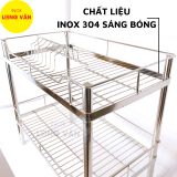  Kệ bếp INOX 304, 28x50 cm 2 tầng, kệ đựng chén bát tiện lợi 