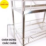  Kệ bếp INOX 304, 28x50 cm 2 tầng, kệ đựng chén bát tiện lợi 