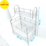  Kệ bếp INOX cao cấp cầu thang cong 2/3/4 tầng, kệ úp chén bát đĩa phòng bếp, có kệ gia vị, tặng kèm nút chân 