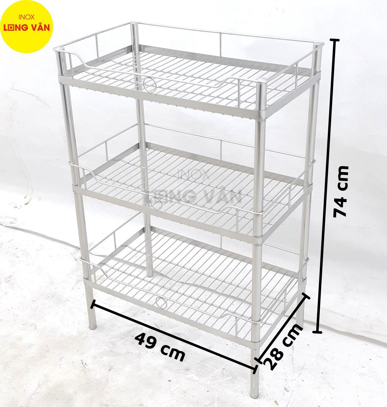  Kệ để chén bát dĩa INOX la đặc 201, kệ phòng bếp Inox 28x50 cm 