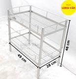  Kệ để chén bát dĩa INOX la đặc 201, kệ phòng bếp Inox 28x50 cm 