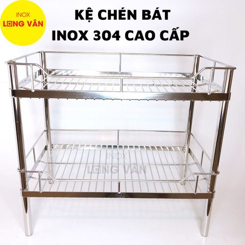  Kệ bếp INOX 304, 28x50 cm 2 tầng, kệ đựng chén bát tiện lợi 