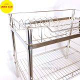  Kệ bếp INOX 304, 28x50 cm 2 tầng, kệ đựng chén bát tiện lợi 