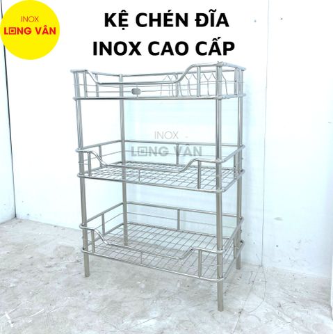  Kệ chén đĩa INOX cao cấp phòng bếp 2/3/4 tầng, kệ bếp Inox, kệ đứng Inox 