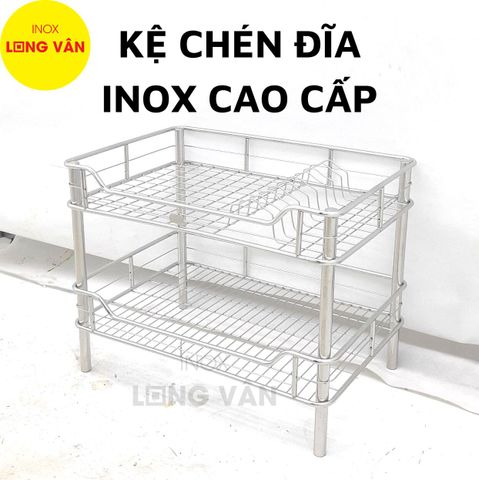  Kệ chén đĩa INOX 2 tầng(40x60, 40x50) kệ bếp Inox đứng phòng bếp. 