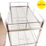  Kệ bếp INOX 304, 28x50 cm 2 tầng, kệ đựng chén bát tiện lợi 