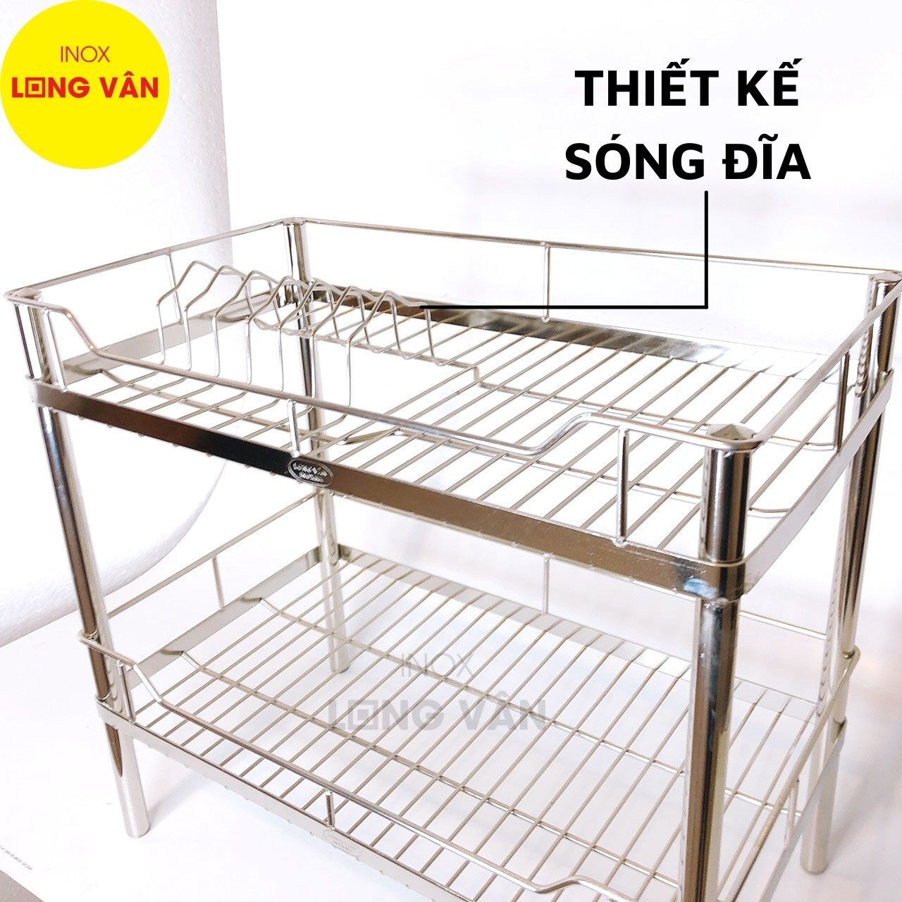  Kệ bếp INOX 304, 28x50 cm 2 tầng, kệ đựng chén bát tiện lợi 