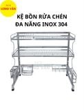  Kệ bồn rửa chén Inox 304, kệ để bồn rửa bát, kệ đứng đa năng Inox 304 đặc 