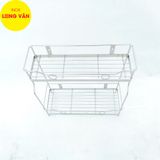  Kệ gia vị INOX Đặc cao cấp sáng bóng, thiết kế cầu thang 2 tầng 