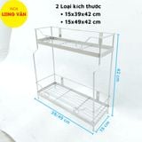  Kệ gia vị INOX Đặc cao cấp sáng bóng, thiết kế cầu thang 2 tầng 
